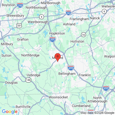 Map to  office in Milford, MA