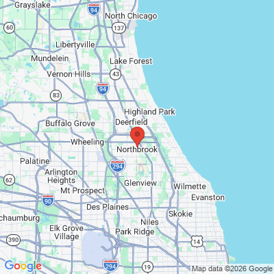 Map to Magner Family Dental (formerly Holohan Dental Professionals) office in Northbrook, IL
