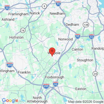 Map to Kevin P. Mischley, DMD office in Walpole, MA