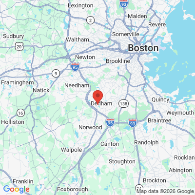 Map to  office in Dedham, MA