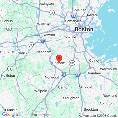 Map to  office in Dedham, MA