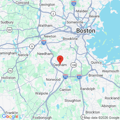 Map to  office in Dedham, MA