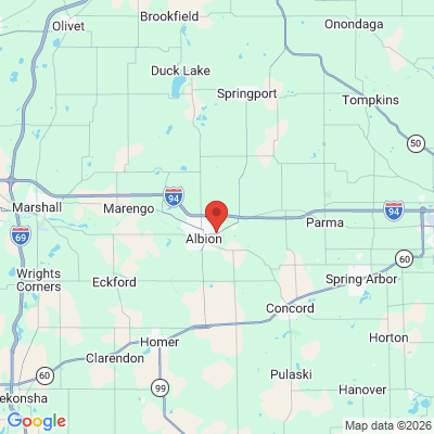 Map to  office in Albion, MI