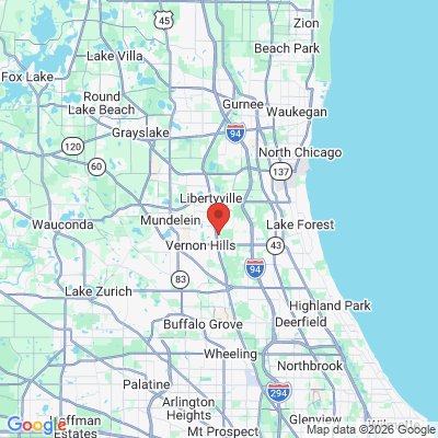 Map to Dennis E. Manning, DDS office in Libertyville, IL