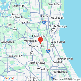 Map to Dennis E. Manning, DDS office in Libertyville, IL