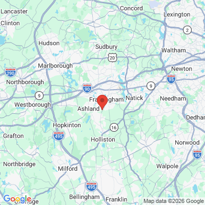 Map to  office in Ashland, MA