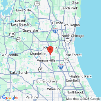 Map to Attar Dental Libertyville office in Libertyville, IL