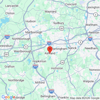 Map to  office in Ashland, MA