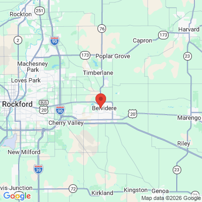 Map to  office in Belvidere, IL