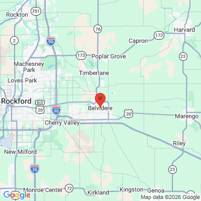 Map to  office in Belvidere, IL