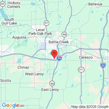 Map to Brite Dental Partners office in Battle Creek, MI