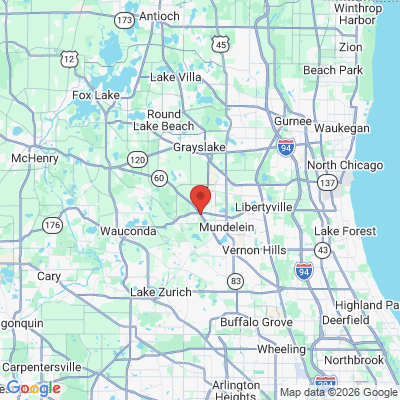 Map to Markiewicz Dental office in Mundelein, IL