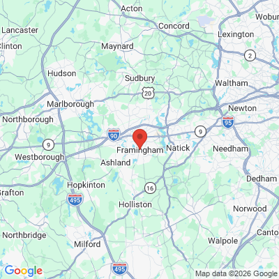 Map to  office in Framingham, MA