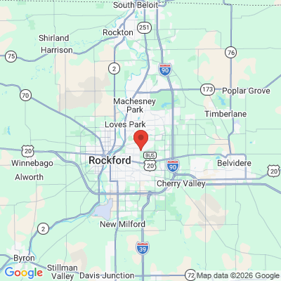 Map to  office in Rockford, IL