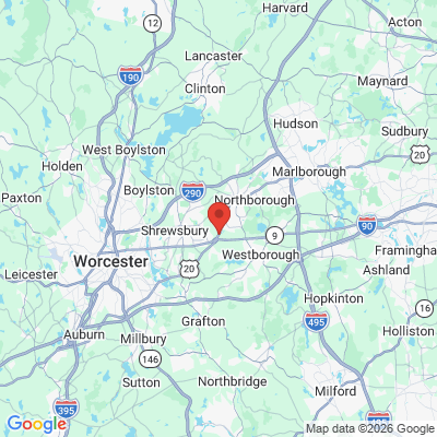 Map to  office in Northborough Family Dental