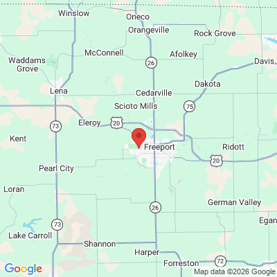 Map to  office in Freeport, IL