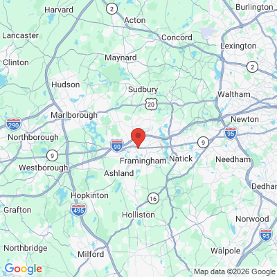Map to  office in Framingham, MA
