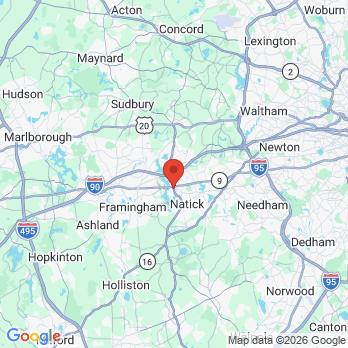 Map to Natick Dental Health office in Natick, MA
