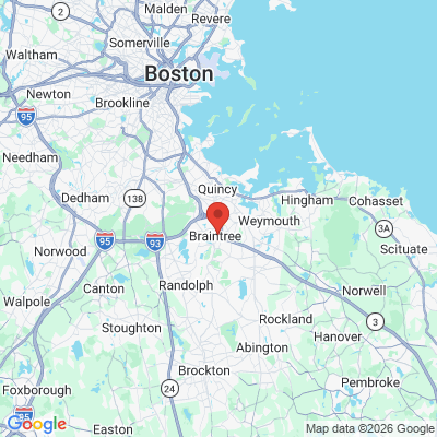 Map to  office in Braintree, MA