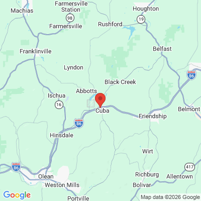 Map to  office in Cuba, NY
