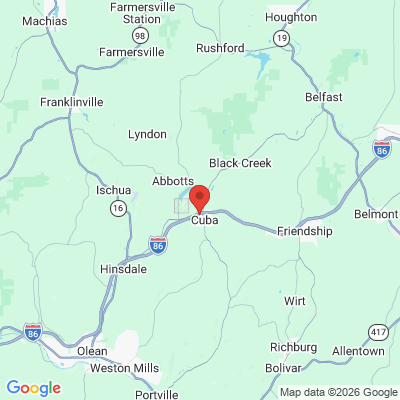 Map to  office in Cuba, NY