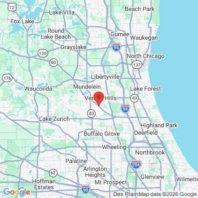 Map to  office in Vernon Hills, IL