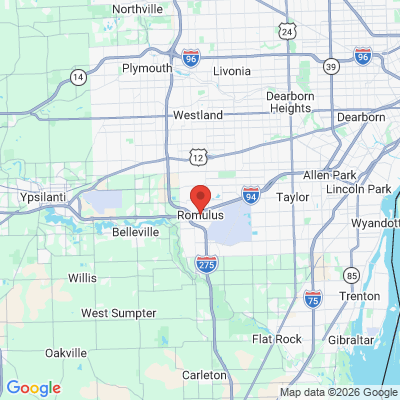 Map to  office in Romulus, MI