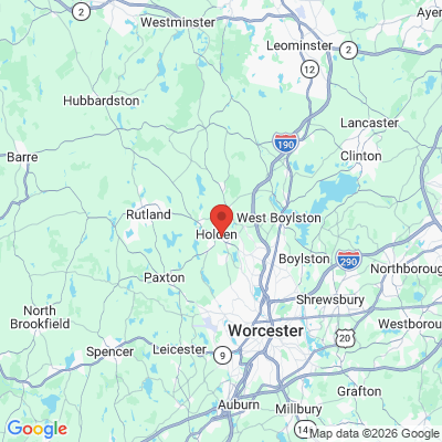 Map to  office in Holden, MA