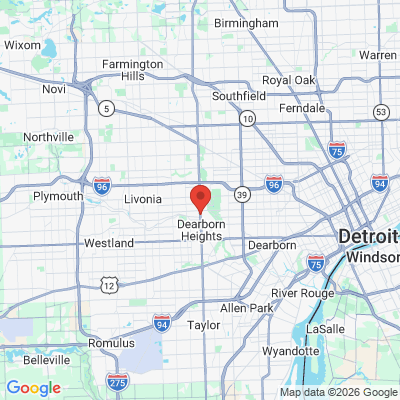 Map to  office in Dearborn Heights, MI