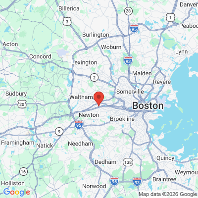 Map to  office in Newton Corner Dental Care