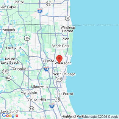 Map to  office in Waukegan, IL