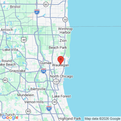 Map to  office in Waukegan, IL