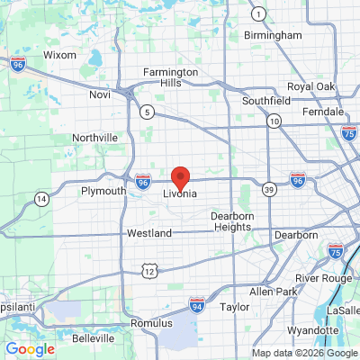 Map to  office in Livonia, MI