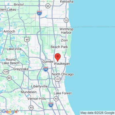 Map to  office in Waukegan, IL