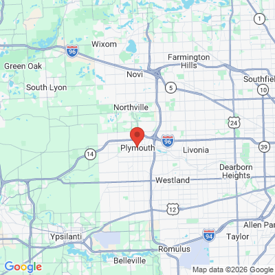 Map to  office in Plymouth, MI