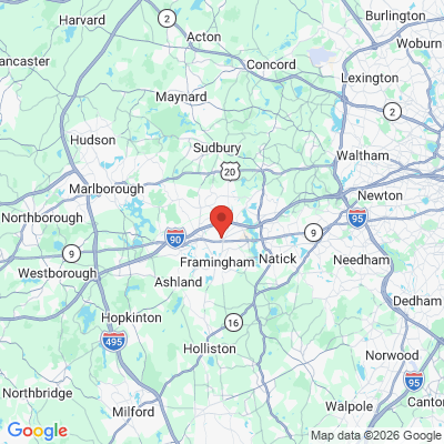 Map to  office in Framingham, MA
