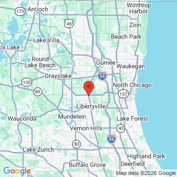 Map to Merrill & Merrill Family Dental office in Libertyville, IL