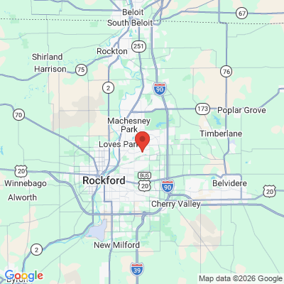 Map to  office in Rockford Endodontics