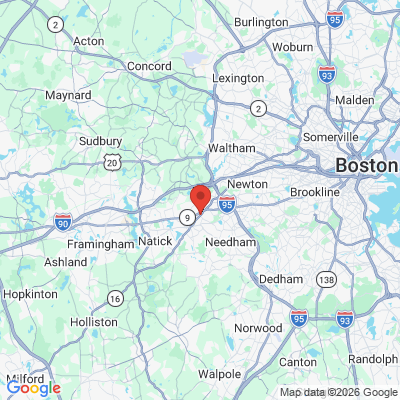 Map to  office in Wellesley Hills, MA