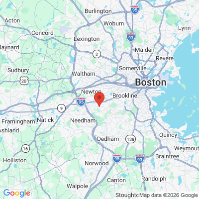 Map to  office in Newton Center, MA