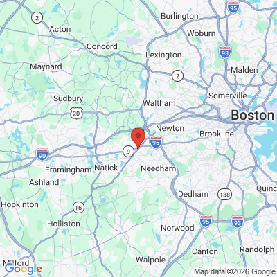 Map to  office in Wellesley Hills, MA