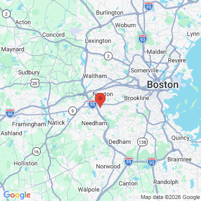 Map to  office in Newton Upper Falls, MA