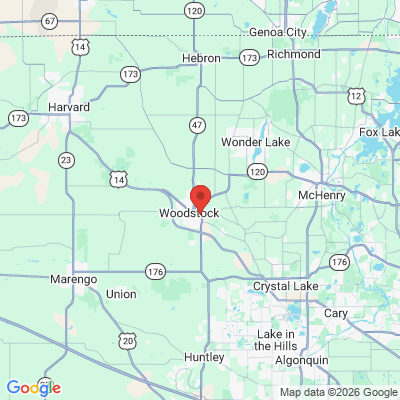 Map to  office in Woodstock, IL