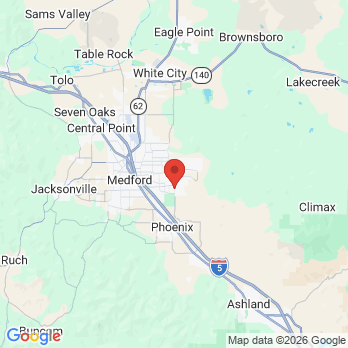 Map to Larson Creek Dental office in Medford, OR