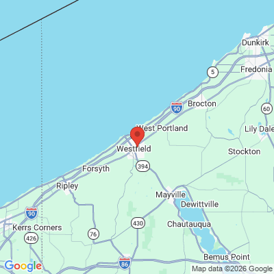 Map to  office in Westfield, NY