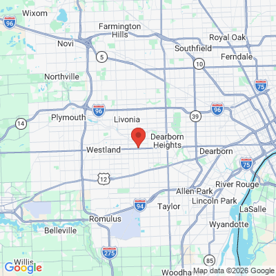 Map to  office in Garden City, MI