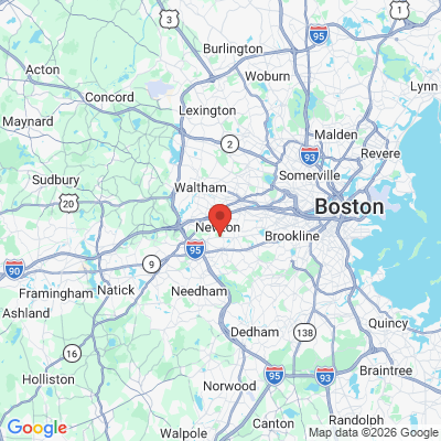 Map to  office in Newton Highlands, MA