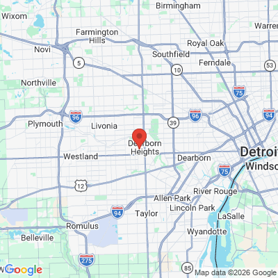 Map to  office in Dearborn Heights, MI