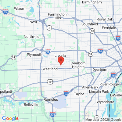 Map to  office in Garden City, MI