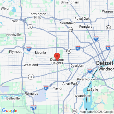 Map to  office in Dearborn Heights, MI